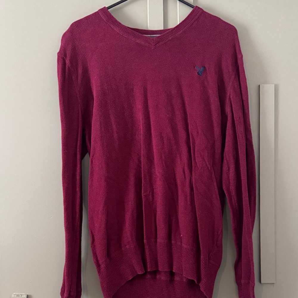 American Eagle Outfitters Burgundy Knit Top